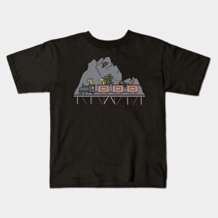 Long Neck Train Kids T-Shirt